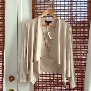 Faux suede casual jacket